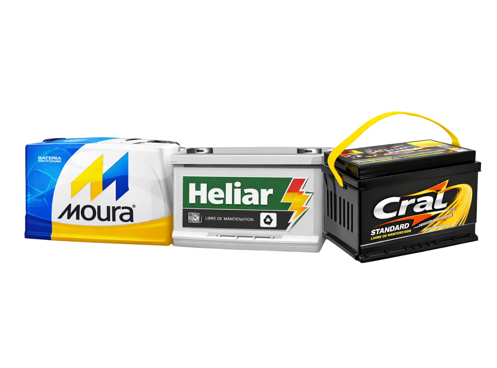 Baterias automotivas Moura, Heliar e Cral